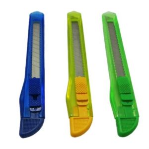 cutter plastico ergonomico nextep chico navaja 9mm caja con 12