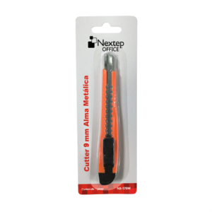 cutter plástico nextep chico navaja 9mm alma de metal