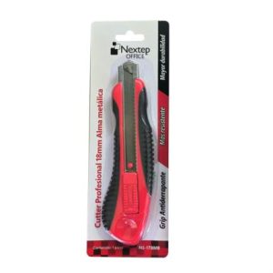 cutter profesional nextep navaja 18mm. alma de metal y grip