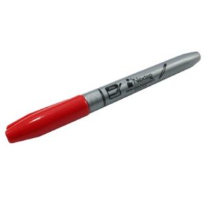 marcador nextep permanente punto fino 2mm rojo c/12 pzas