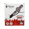 marcador nextep permanente punta gruesa cincel 4mm negro c/12 pzas