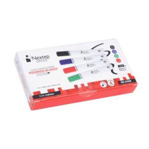 marcadores nextep para pizarron blanco juego 4 colores punta gruesa cincel 4mm