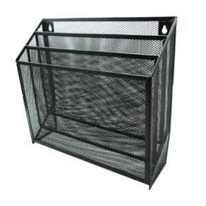 clasificador nextep malla metálica 3 niveles grande caja blanco negro