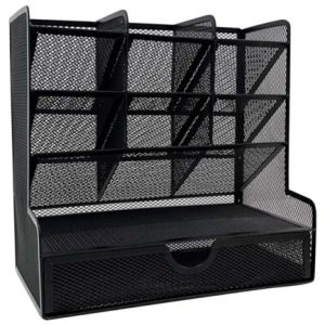 organizador nextep malla metalica para escritorio multi secciones con cajon