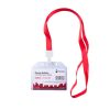 porta gafete plastico flexible horizontal nextep 6x9cm con liston para colgar c/12