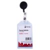 porta gafete plastico flexible vertical nextep 6x9cm con yoyo c/12