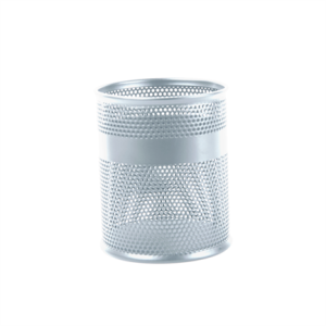 porta lápices nextep mediano malla metálica 8.5x10cm color plata
