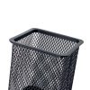 porta lapices nextep cuadrado mediano malla metalica 8x8x9.7cms