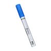 marcador nextep permanente cuerpo aluminio punta gruesa cincel 4mm azul c/6
