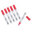 marcador nextep permanente cuerpo aluminio punta gruesa cincel 4mm rojo c/6