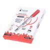 marcador nextep permanente cuerpo aluminio punta gruesa cincel 4mm rojo c/6