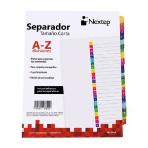 separador economico nextep abecedario impreso a z
