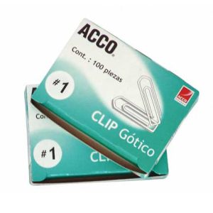 clip acco gotico no.1 caja c/100 clips