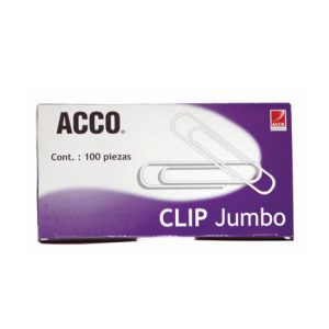 clip acco jumbo inoxidable 100clips