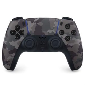 control inalámbrico dualsense playstation 5 con gatillos adaptativos y diseño ergonómico gris camuflaje