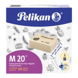 goma pelikan de migajón m 20 tipo bloque c/20 pzas