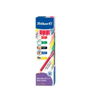 marcador cera pelikan rojo c/10 pzas