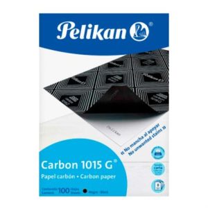 papel carbón pelikan carta 1015 g negro c/100 hojas