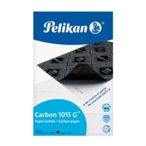 papel carbon pelikan oficio 1015 g negro c/100 hojas