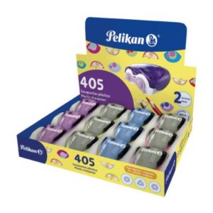 sacapuntas pelikan plástico 405 con depósito c/12 pzas