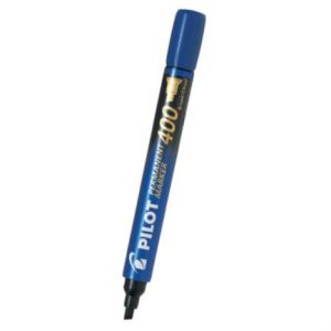 marcador permanente pilot sa400 cincel color azul caja c/12 pzas