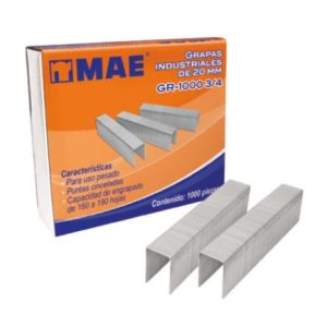 grapas mae industriales uso pesado no. 3/4 engrapa 160 a 190 hojas caja c/1000