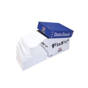 papel pcm data stock blanco 9.5" x 5.5" 2tanto c/3000