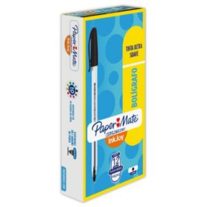 boligrafo papermate kilometrico negro 1.0mm pqte/12