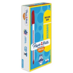boligrafo papermate kilometrico rojo 1.0mm c/12