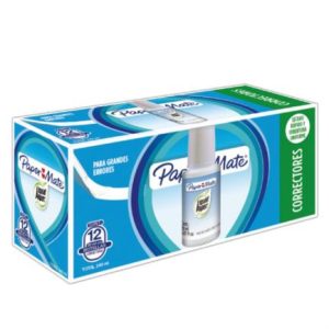 corrector papermate liquido caja c/12