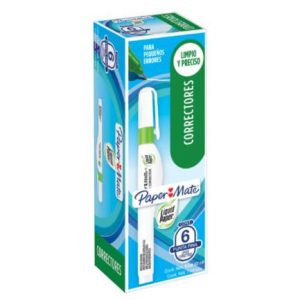 pluma correctora liquid paper caja c/6