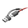 poly auriculares estéreo blackwire 5220 + conector de 3.5 mm + adaptador usb c/a