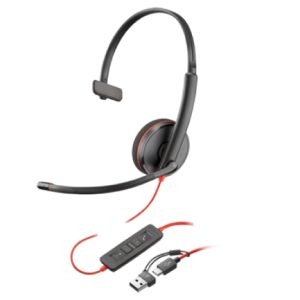 auriculares poly blackwire 3210 usb c hs + usb c/a