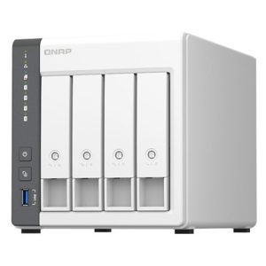 unidad almacenamiento nas qnap cpu arm cortex a55 quad core 2.0ghz 4gb ram rj45 2.5gbe 4 bahias 3.5 hasta 22tb linux s/d