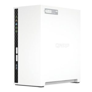 unidad nas qnap cpu arm cortex a55 quad core 2.0ghz 2gb ram rj45 gbe 2 bahias 3.5" linux sin discos
