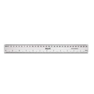 regla pilot aluminio metal 30 cms secretarial c/10