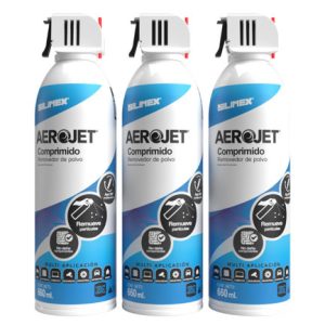 aire comprimido silimex aerojet trio removedor de polvo 660 ml con válvula 360°