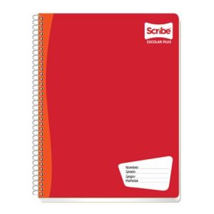 cuaderno profesional scribe escolar c5 cuadro chico espiral doble 200 hojas