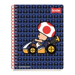 cuaderno profesional scribe mario bros raya espiral doble 100 hojas
