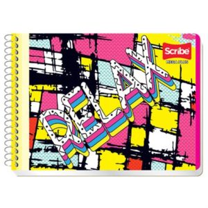 cuaderno italiano espiral scribe mega doble raya 100 hojas