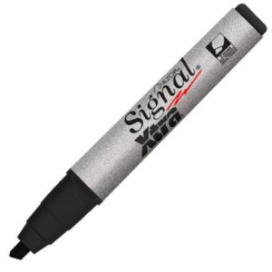 marcador permanente signal xtra 40001 punta cincel color negro c/12 pzas