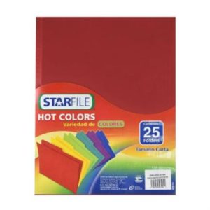 folder starfile hot colors tamaño carta color vino 25 pzas