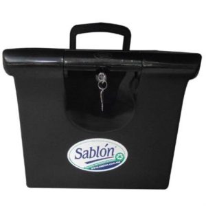 archivero portátil sablon plástico tamaño carta color negro c/cerradura