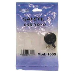 porta gafete sablon c/yoyo 6x9 cms