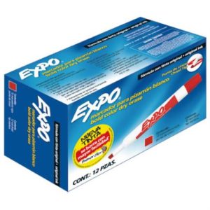 marcador sanford expo 83002 rojo cincel pizarron blanco c/12