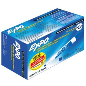 marcador sanford expo 83003 azul cincel pizarron blanco c/12