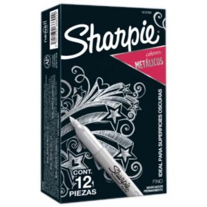 marcador sanford 39100 sharpie metalico plata c/12