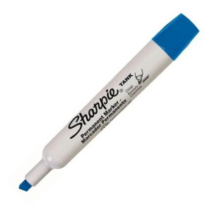 marcador permanente sharpie tank azul barril plasticoc/12
