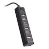 hub steren usb 7 puertos con eliminador de 2a color negro