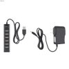 hub steren usb 7 puertos con eliminador de 2a color negro